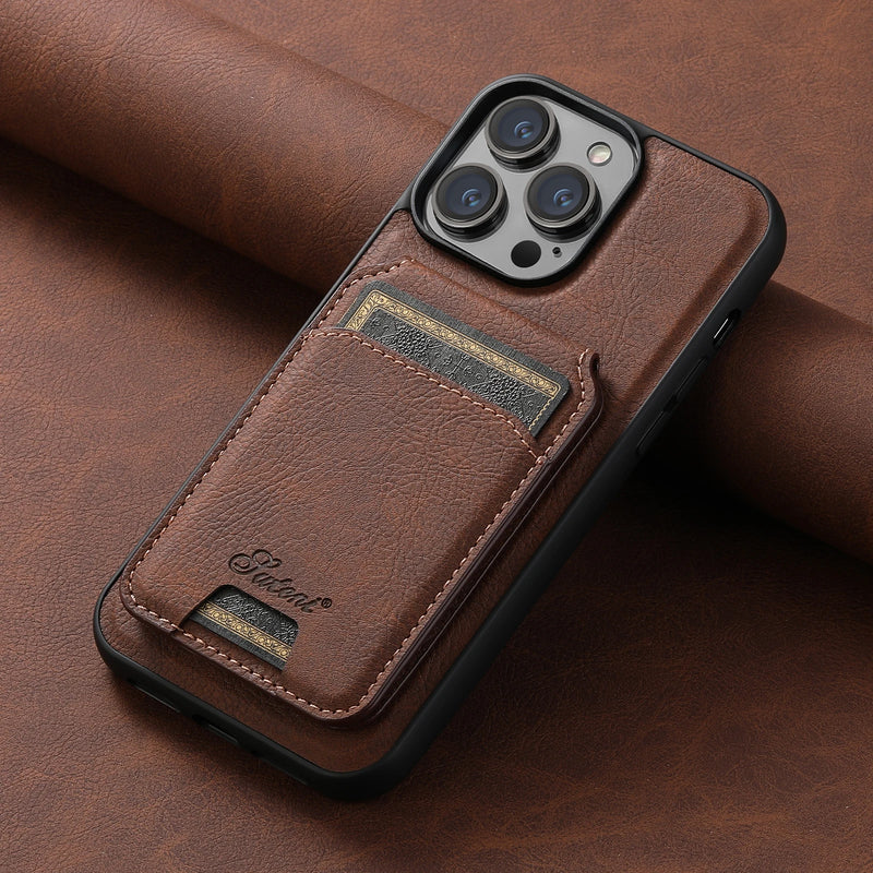 Case IPhone Magnética couro Ultra Slim capa