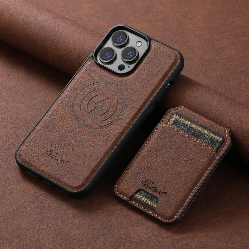 Case IPhone Magnética couro Ultra Slim capa
